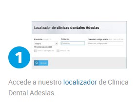 Cita previa en la Clínica Dental Adeslas paso 1