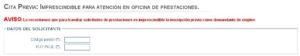 Cita previa en oficinas del SEPE- SEXPE vía internet paso 5