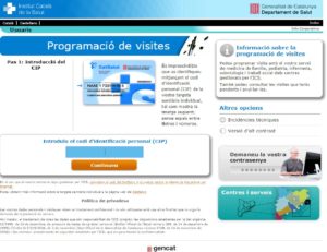 Solicitar la cita previa por página web