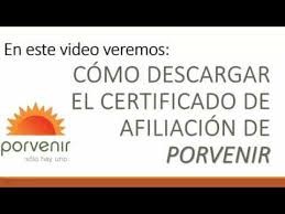 Certificado de afiliación